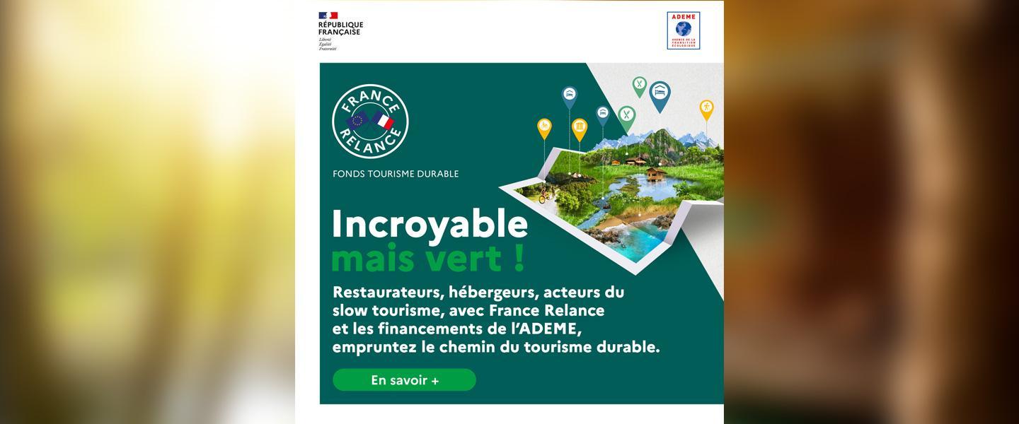 Fonds tourisme durable France Relance